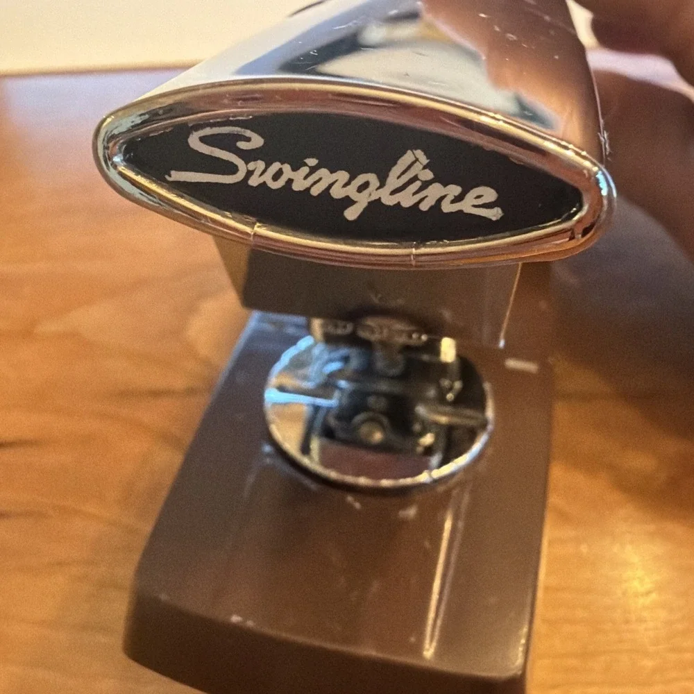 Vintage MCM Swingline Stapler Mid Century 333 Brown‎ Chrome USA